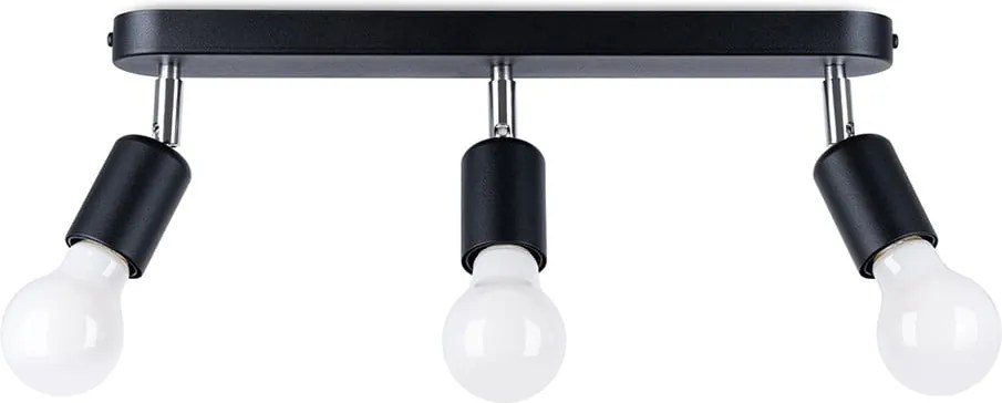 Čierne kovové stropné svietidlo ø 6 cm Brando – Sollux