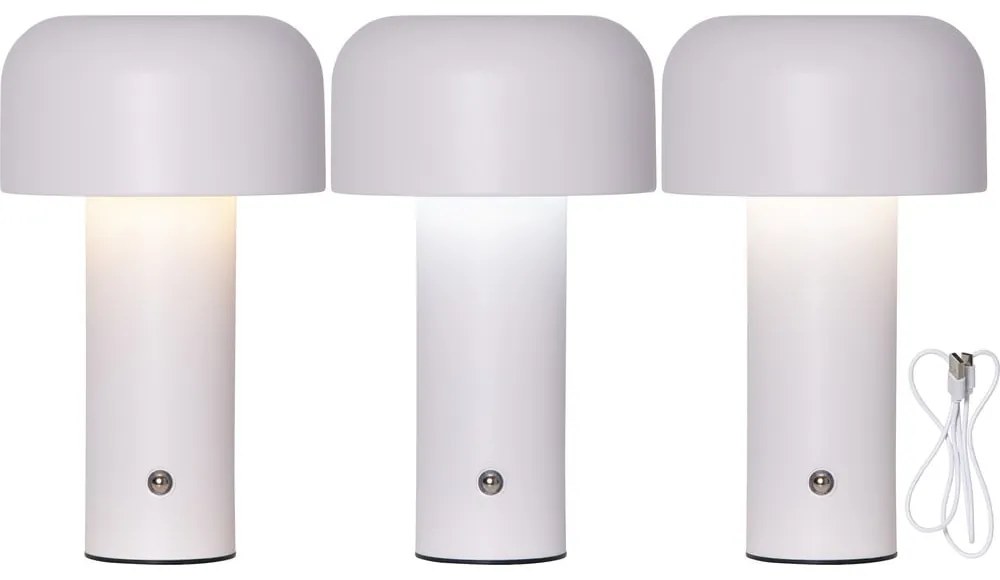 Biela LED stolná lampa (výška 21,5 cm) Bobby – Star Trading