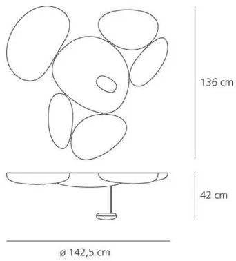 Artemide 1245110A - LED Stmievateľné stropné svietidlo SKYDRO LED/29W/230V 3000K