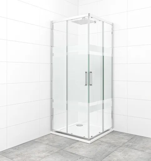 Sprchový kút štvorec 80x80 cm SAT TEX SATBKTEXQ80CRS