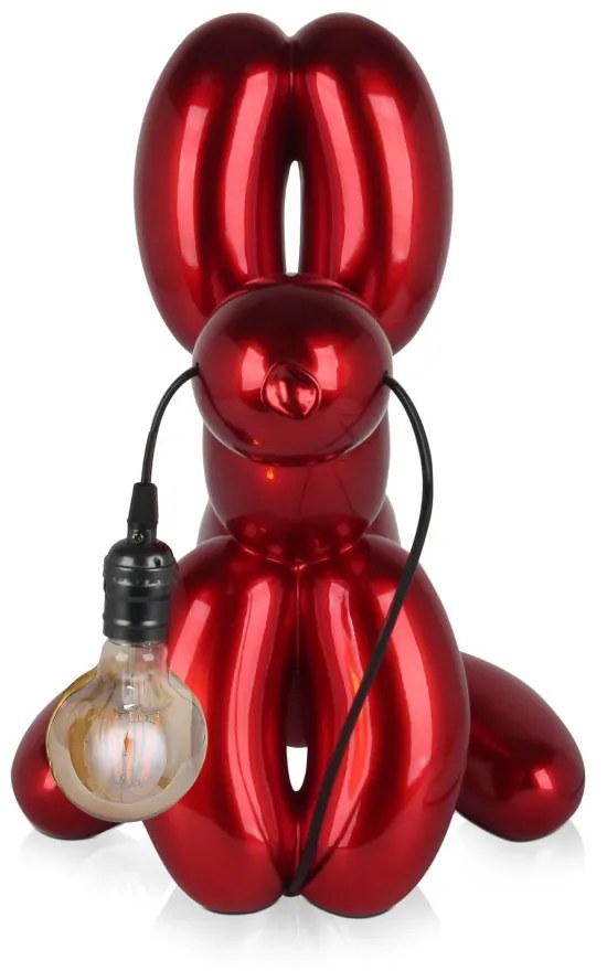 Dizajn dekor lampa BALLOON DOG red