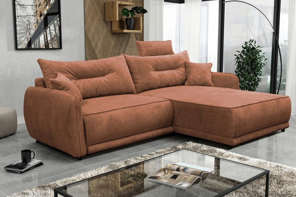 XXXLutz ROHOVÁ SEDAČKA, textil, hrdzavá MID.YOU - Sedačky - 001574006810