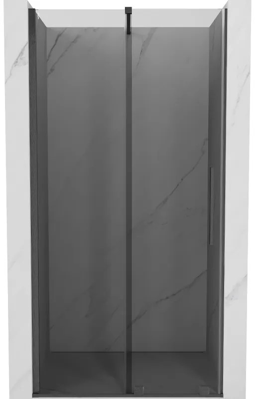 Mexen Velar, posuvné sprchové dvere do otvoru 90 cm, 8mm šedé sklo, grafit brúsený, 871-090-000-41-66