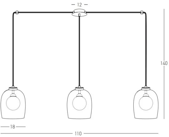 Zambelis 22146 - Luster na lanku 3xG9/5W/230V pavúk čierna