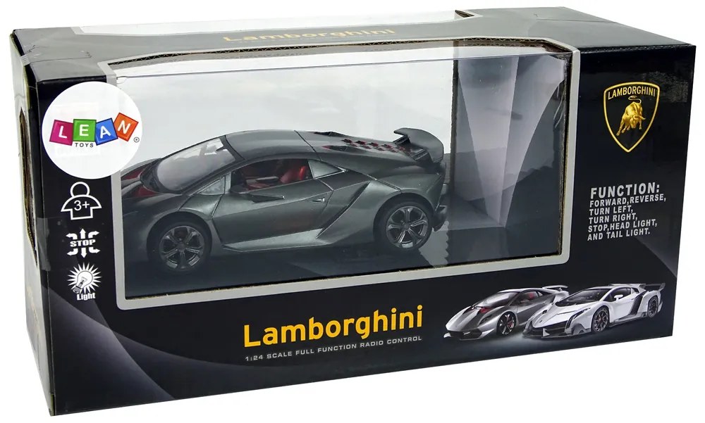 LEAN TOYS RC auto Lamborghini Sesto Elemento 1:24 - sivé