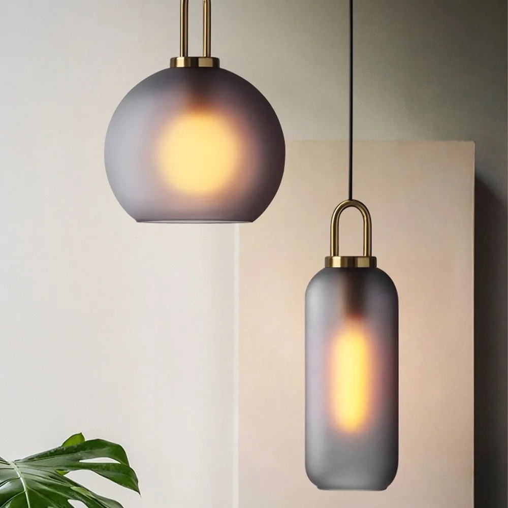 Sklenené okrúhle stropné svietidlo 20cm APP626-1CP