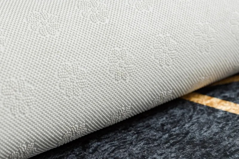 Dywany Łuszczów, Kusový koberec ANDRE Marble 1222, 80x150, čierna, chodba / predsieň