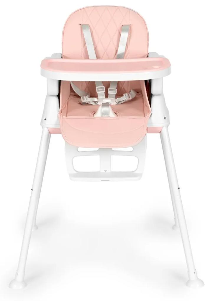 Dětská jídelní židlička 3v1 ALWAYS PINK ECOTOYS růžová