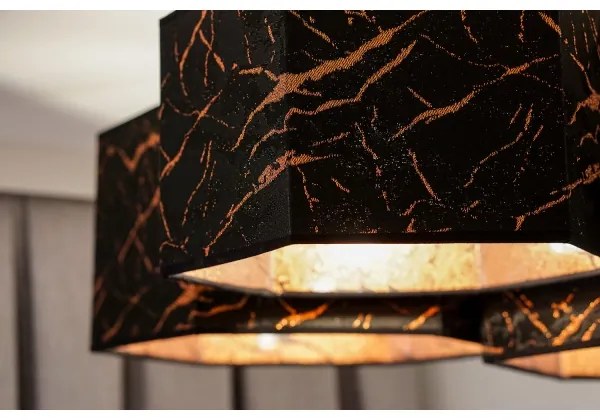 Duolla - Prisadený luster ROLLER TRIO HEX 3xE27/15W/230V čierna/medená