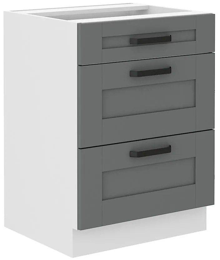 Kuchynská skrinka Luna dustgrey/biela 60D 3S BB