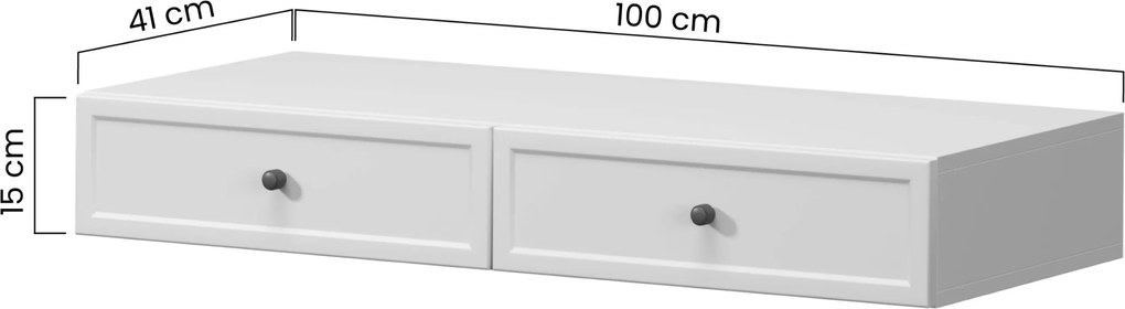 Závesný toaletný stolík Lorini 100 cm - kašmírová / zlaté úchytky G