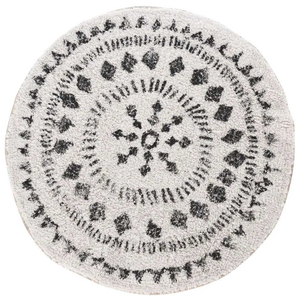 Koberec Jasmine3, (fi) 70 cm, biela/čierna