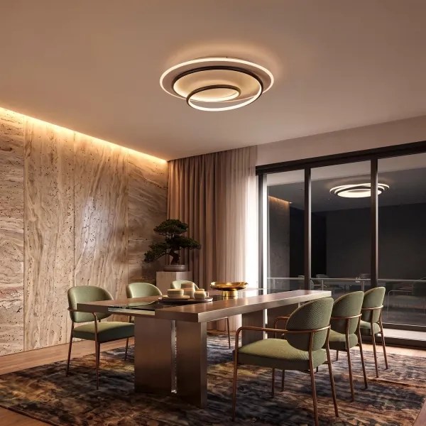 BRILAGI - stmievateľné LED stropné svietidlo FLARE LED/70W/230V, priemer 50 cm, biela/čierna + diaľkové ovládanie