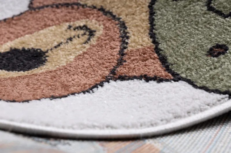 Dywany Łuszczów, Detský kusový koberec Fun Honey with Bear cream, 140x190, hnedá, detská izba