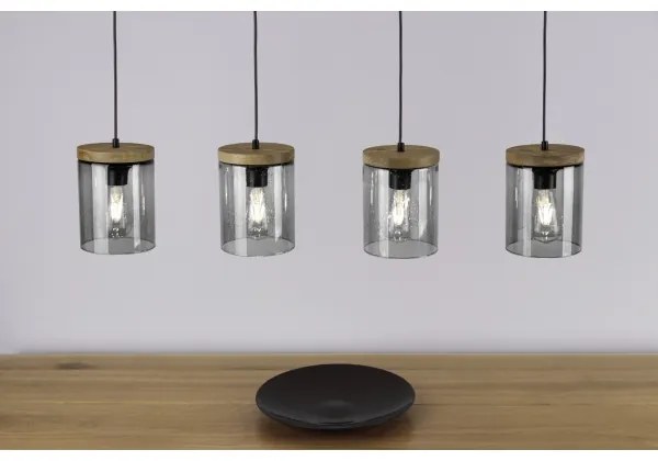 Spot-Light 161859151 - Luster na lanku MONSUN 1xE27/60W/230V borovica