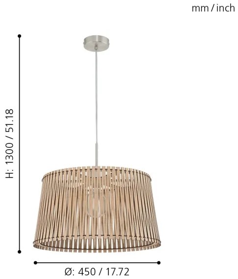 Eglo 96193 - Luster SENDERO 1xE27/60W/230V