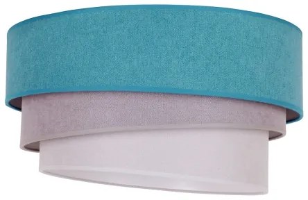 Duolla - Stropné svietidlo TRIO 1xE27/15W/230V pr. 45 cm tyrkysová/šedá/biela