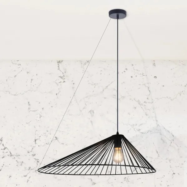Luster na lanku AURORA 1xE27/20W/230V pr. 60 cm čierna