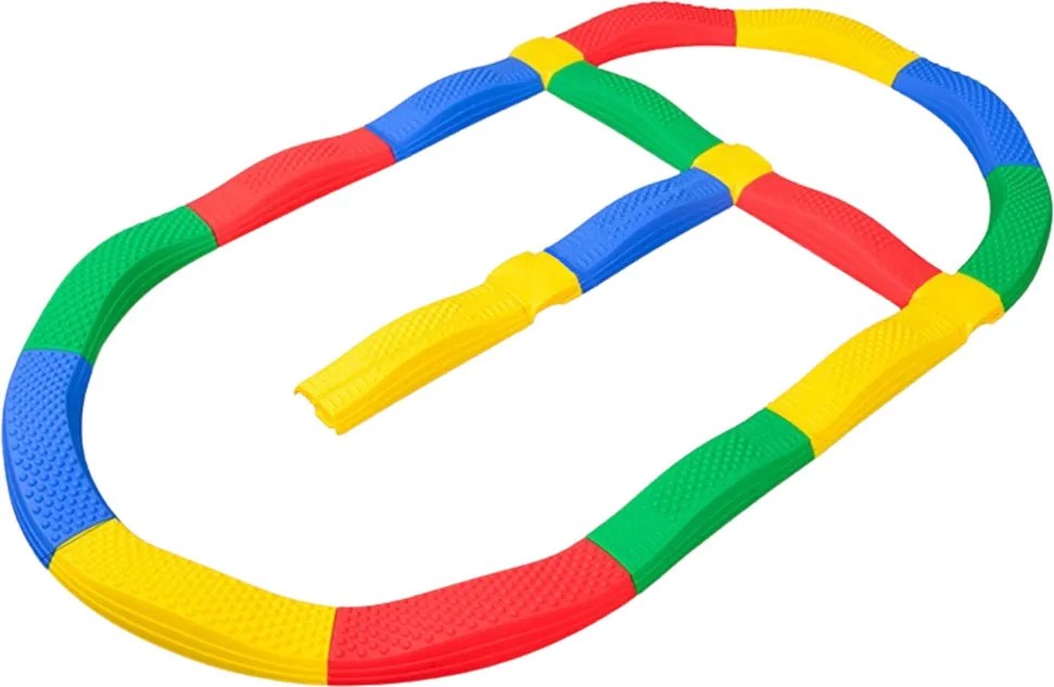 LEAN Toys Senzorická dráha balančné dosky 16 ks protišmykové spoje
