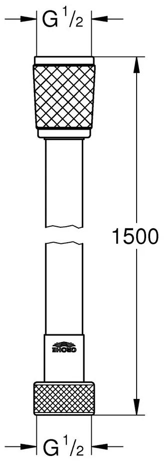 GROHE Silverflex - Sprchová hadica TwistStop 1500 mm, chróm 28161001
