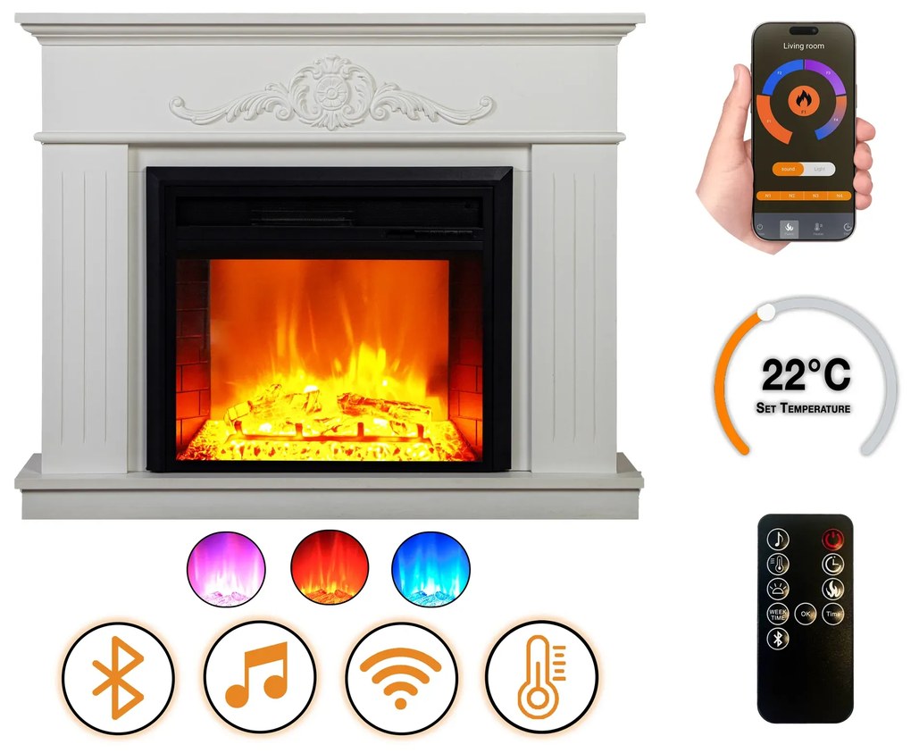 Elektrický krb DLC Home Fabienne Striped EF 3