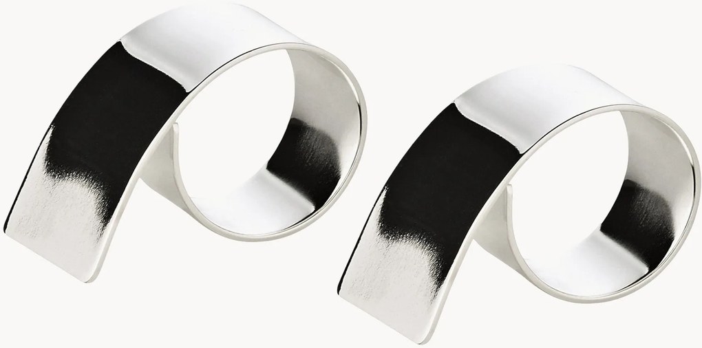 Postriebrené krúžky na obrúsky Volute, 2 ks