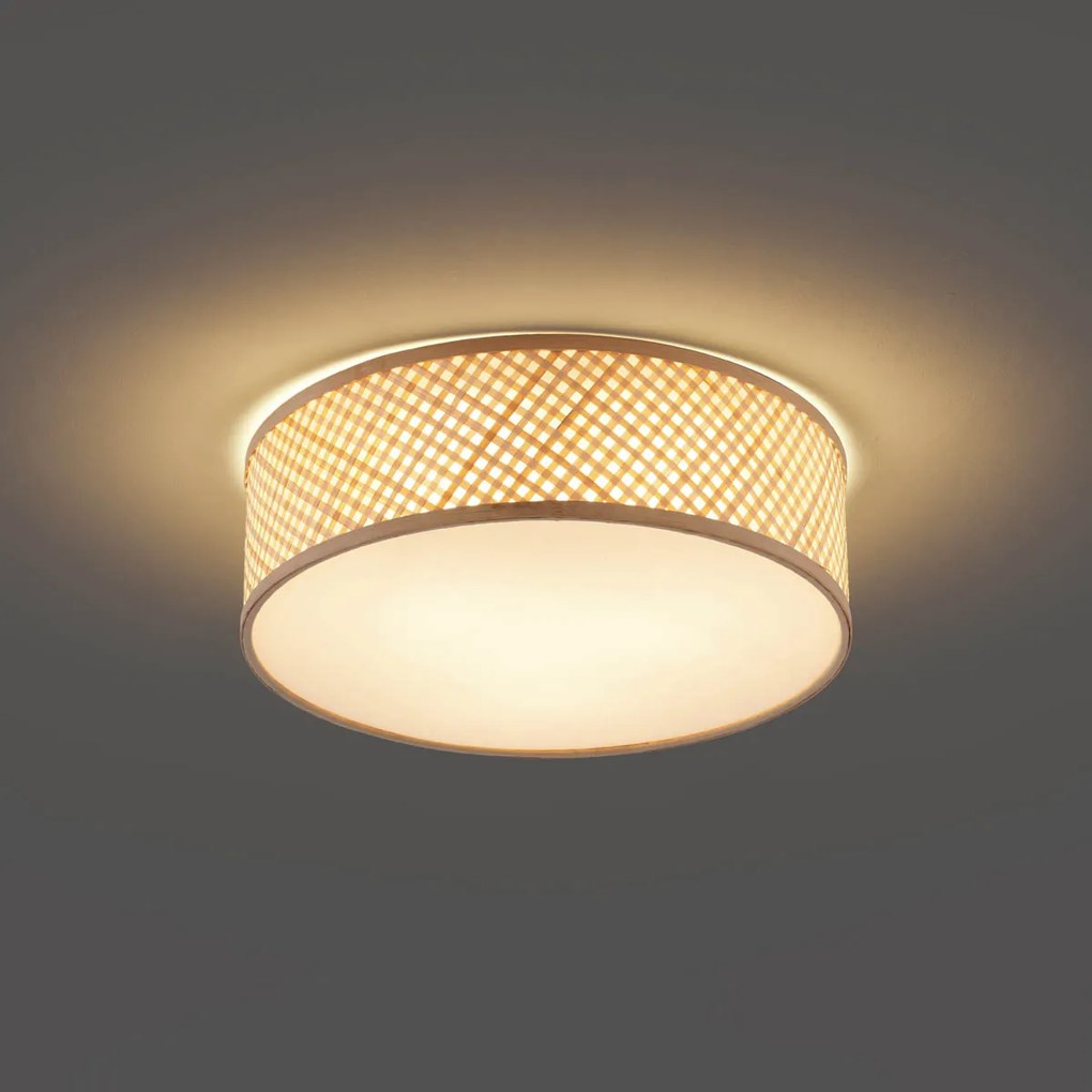 Orientálne bambusové stropné svietidlo prírodné 40 cm - Tremmo