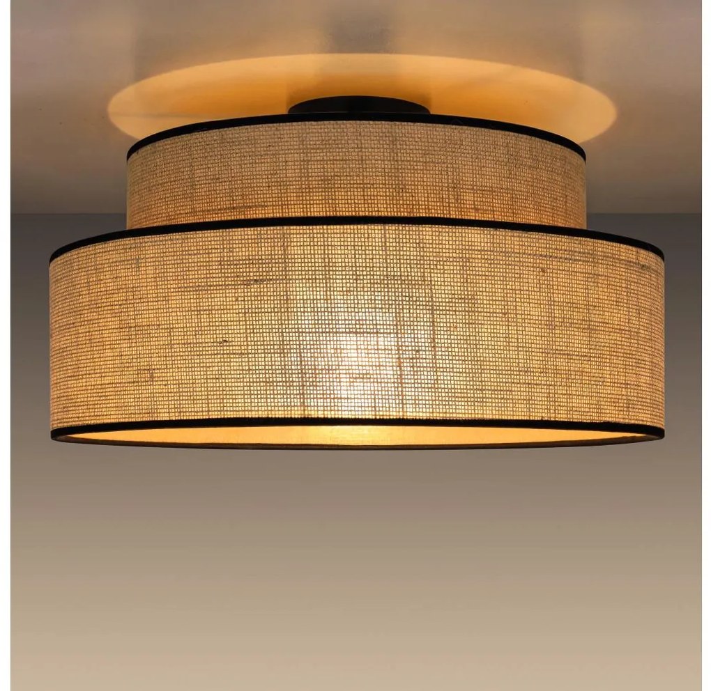 Stropné svietidlo BOHO 1xE27/60W/230V pr. 40 cm béžová