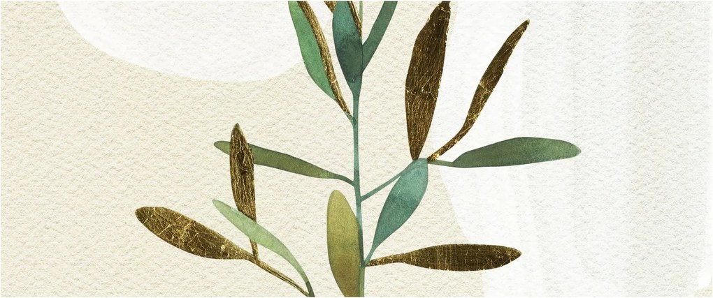 Obraz - Akvarelová vetvička N⁰2 (120x50 cm)