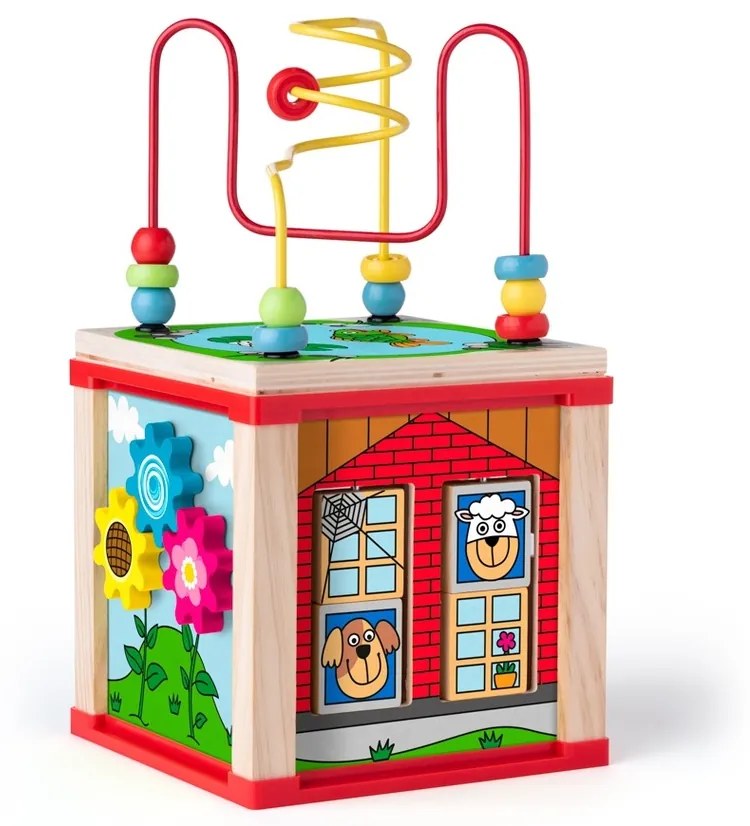 Woody Didaktická kocka s magickými kolieskami
