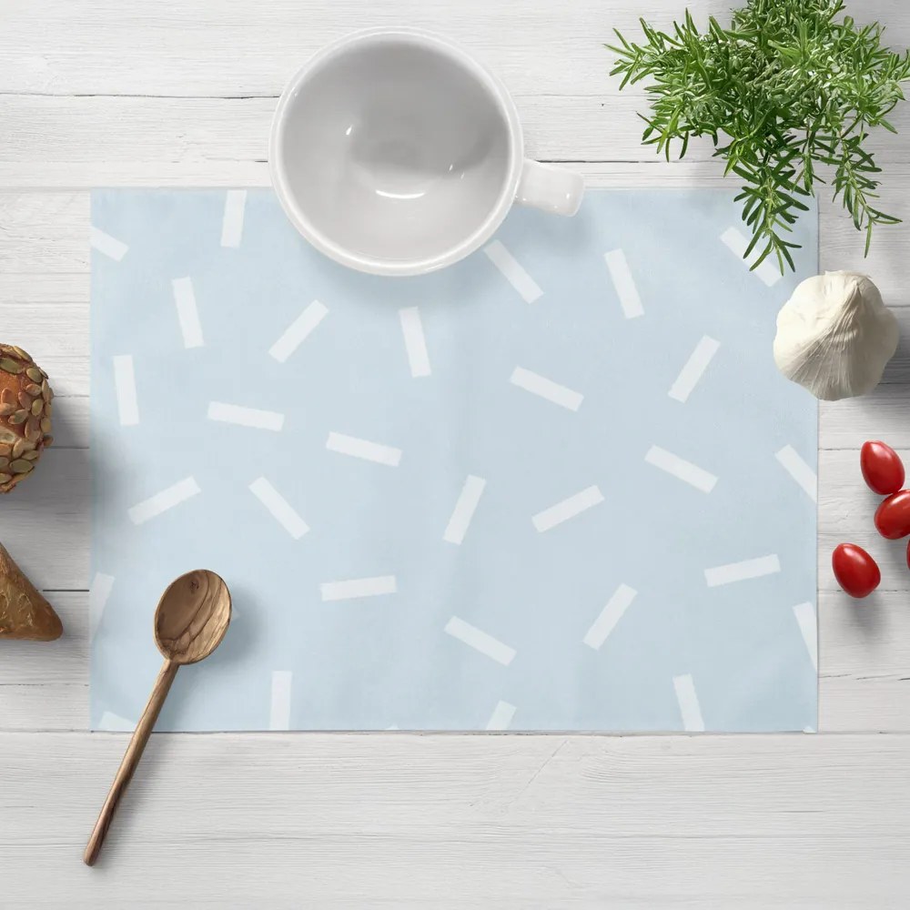 Biante Dekoračné prestieranie na stôl PM-063 Konfety na pastelovo modrosivom 35x45 cm