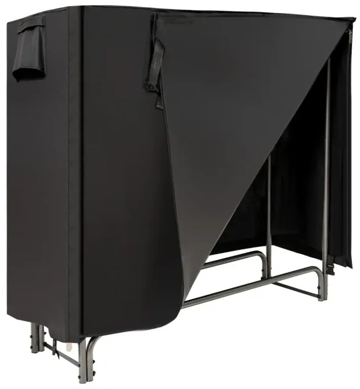 Vonkajší kovový stojan na palivové drevo s vodotesným krytom Stojan na palivové drevo 122,5 x 35,5 x 122,5 cm