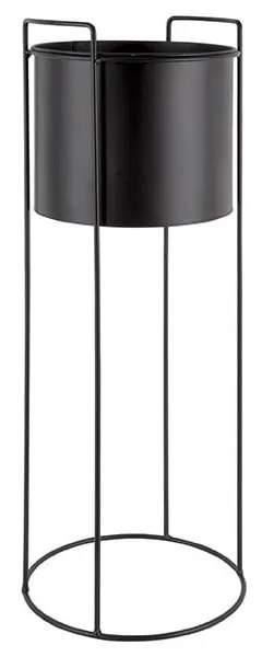 Súprava 3 čiernych železných kvetináčov na podstavci PT LIVING Essence