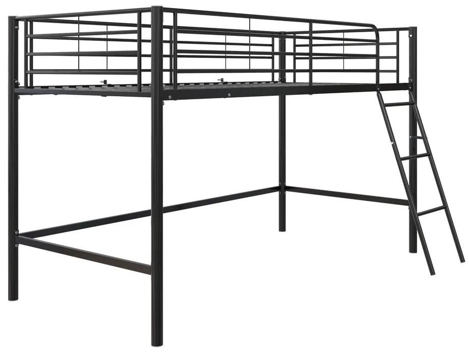 Čierna vyvýšená detská posteľ 90x200 cm Jodie – Støraa