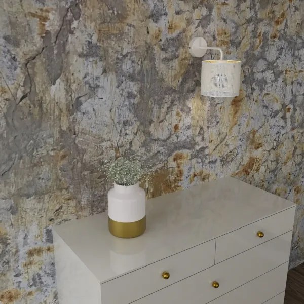 Nástenná lampa LOFT SHADE 1xE27/60W/230V biela/zlatá