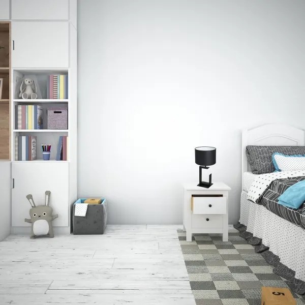 Stolná lampa 1xE27/60W/230V 45 cm čierna/biela