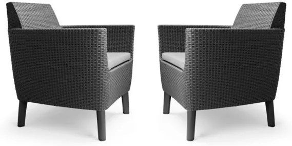 InternetovaZahrada - Záhradné kreslá Salema DUO - grafit