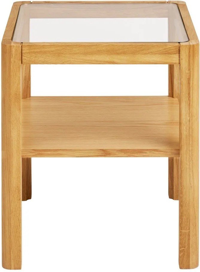 Odkladací stolík so sklenenou doskou 40x40 cm Lourmarin – House Nordic