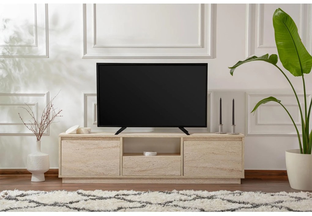 TV skrinka Vangarella (travertín). Akcia -21%. Vlastná spoľahlivá doprava až k Vám domov. 1107326