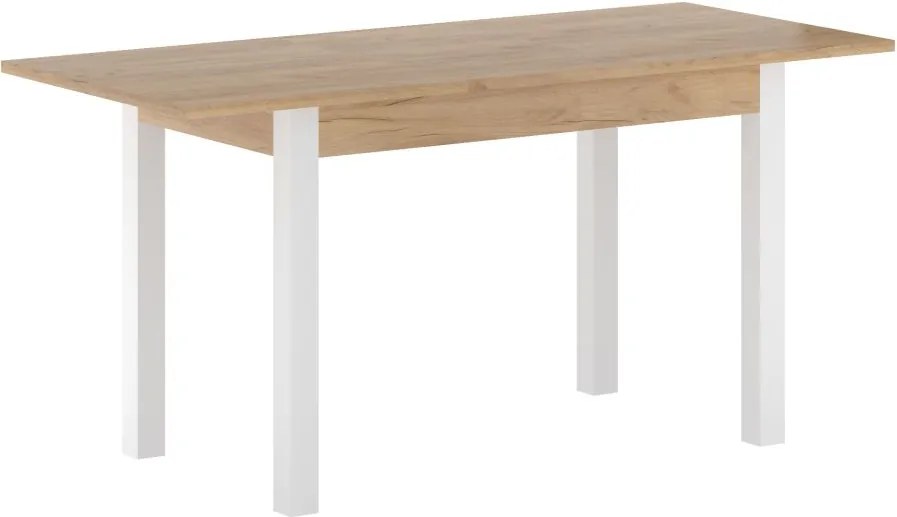 Vintino Jedálenský stôl VERITAS 120-160cm/ × 67 cm dub zlatý craft / biela
