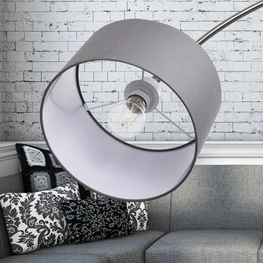 InternetovaZahrada Oblúková stojanová lampa s mramorovou základňou