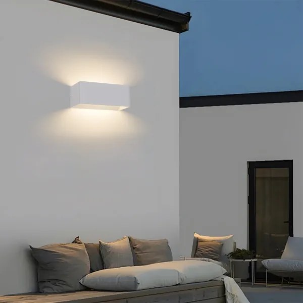 Brilagi - LED vonkajšie nástenné svietidlo DONNANI LED/7W/230V 20 cm biele IP44