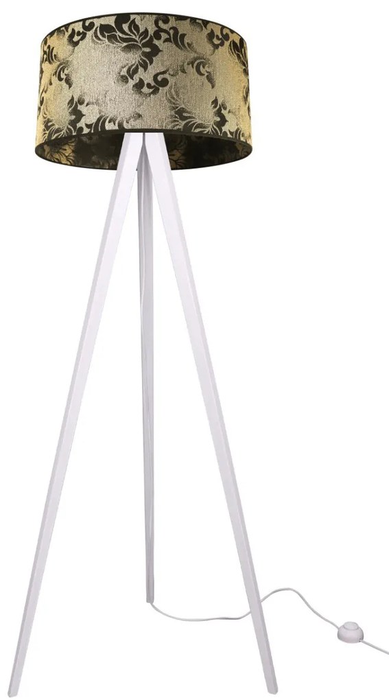 Stojacia lampa Werona, 1x textilné tienidlo so vzorom (výber zo 6 farieb), (výber zo 6 farieb konštrukcie)