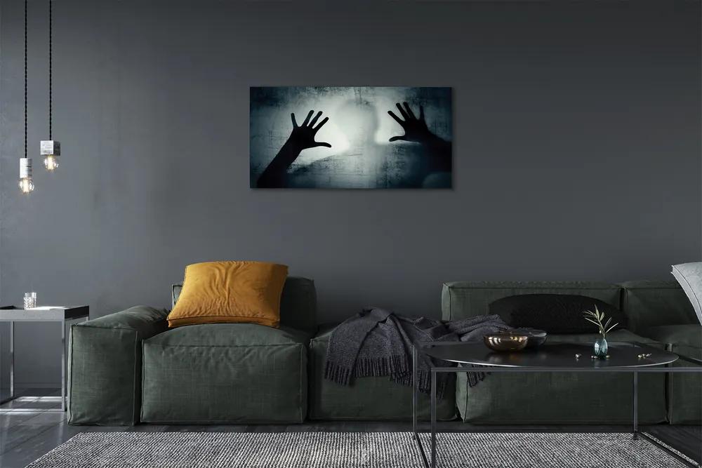 Obraz canvas Tieň ruky a formy hlavy 140x70 cm
