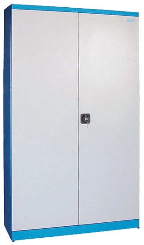 Policová dielenská skriňa na náradie GD, 4 police, zváraná, nosnosť 50 kg, 1100 x 1920 x 380 mm