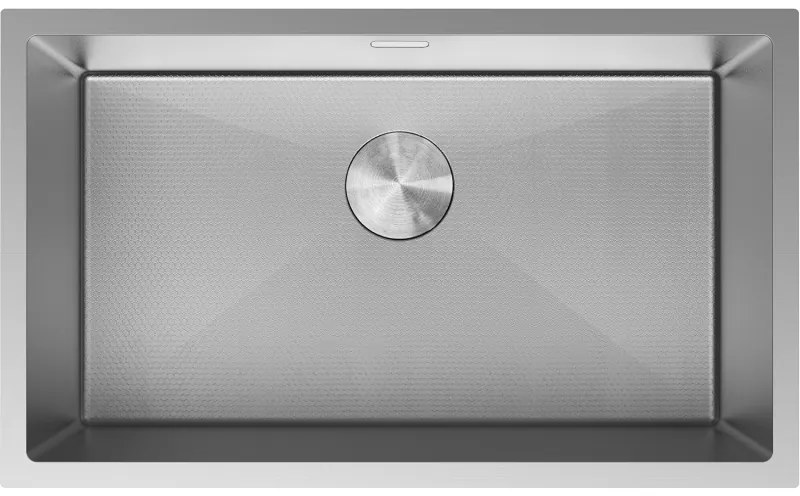 Mexen Trixo, 1-komorový nerezový drez 750 x 440 mm, brúsena oceľ, vzor voština, 6415751000-01HC
