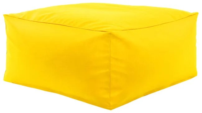 Taburetka svetložltá kocka ekokoža