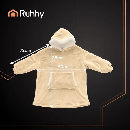 Ruhhy 26146 TV mikina s kapucňou XXL, béžová