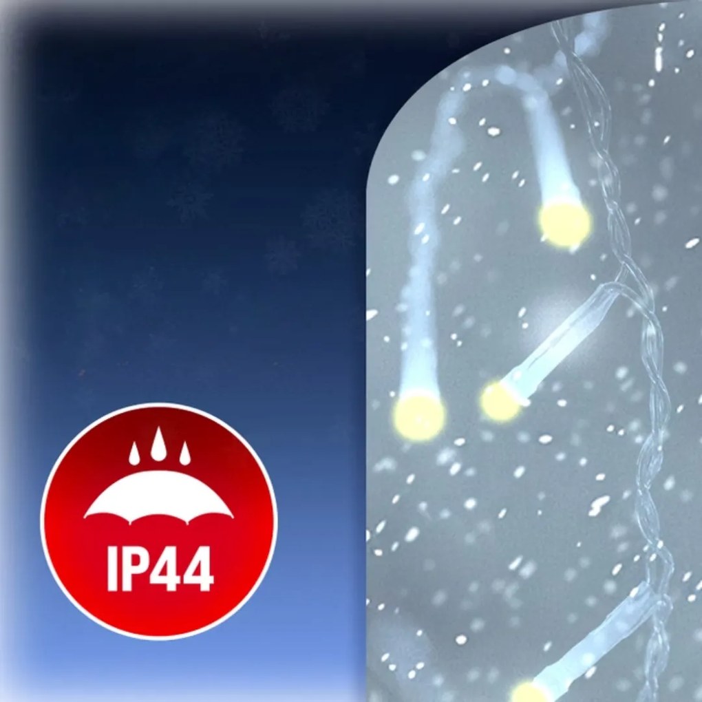 Vianočná svetelná reťaz SIMPLE, 60m, teplá biela Monzana