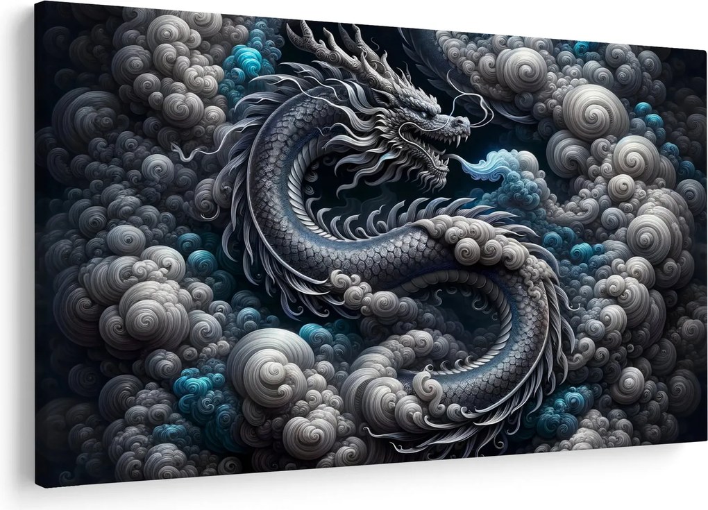 Obraz – Drak v dyme (90x60 cm)
